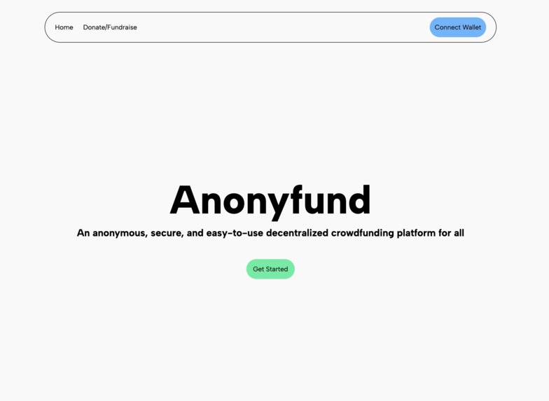 Anonyfund – screenshot 1