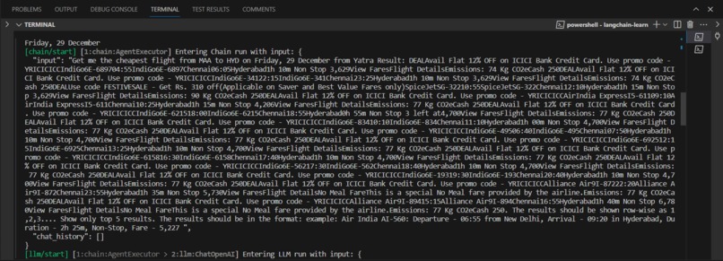 Cheapest Flight Ticket Generation and Booking CLI-BOT – screenshot 5