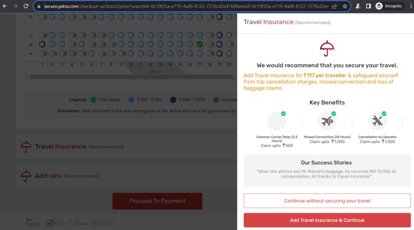 Cheapest Flight Ticket Generation and Booking CLI-BOT – screenshot 9