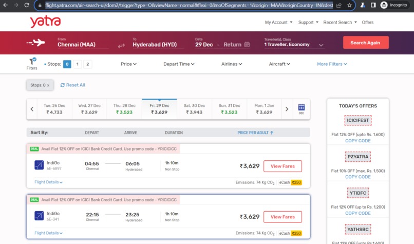Cheapest Flight Ticket Generation and Booking CLI-BOT – screenshot 4