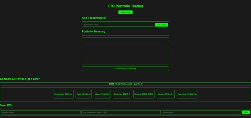 ETH Portfolio Tracker – screenshot 1