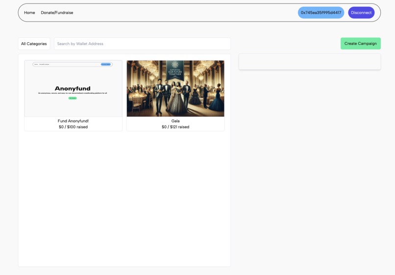 Anonyfund – screenshot 2