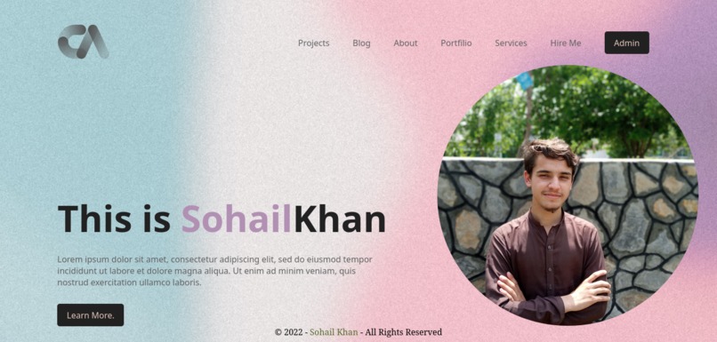 Personal Portfolio – screenshot 1