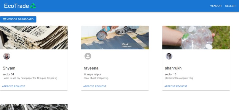 EcoTrade ( A platform to recycle waste ) – screenshot 2