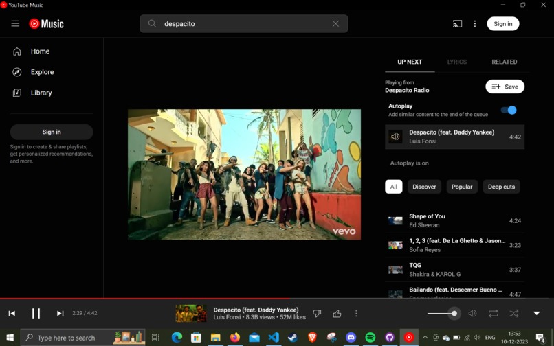 youtube-music-desktop – screenshot 1