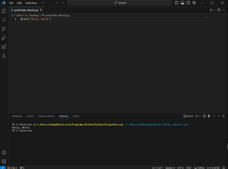 hello, world – screenshot 1