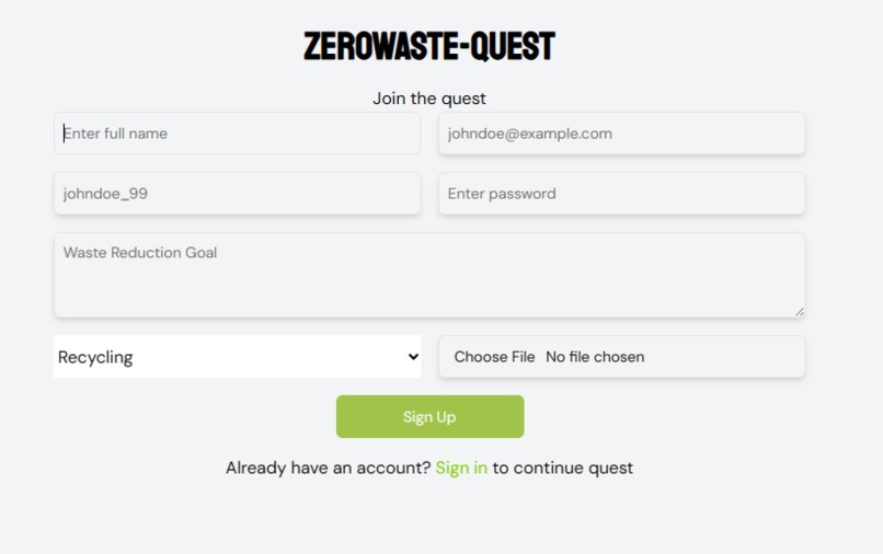 ZeroWaste-Q – screenshot 2