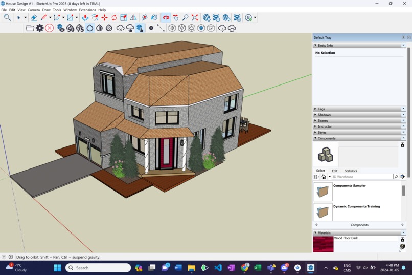 2 Garage Detached House (SketchUp) – screenshot 3
