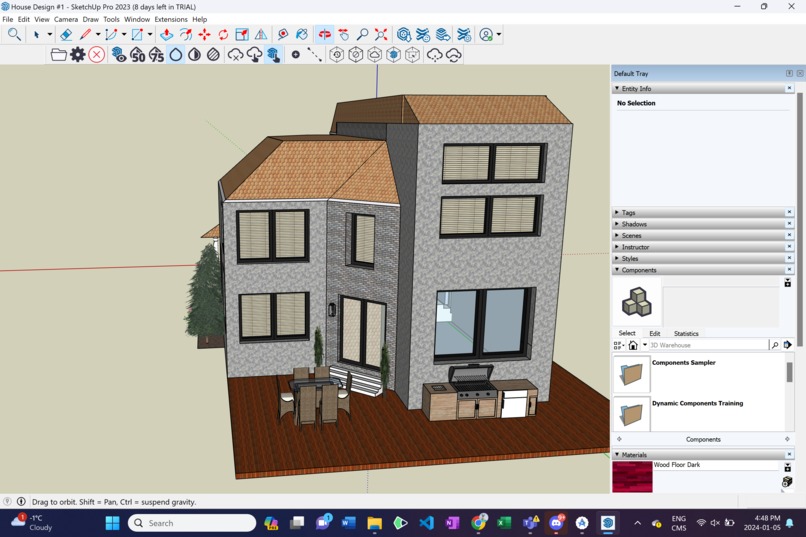 2 Garage Detached House (SketchUp) – screenshot 6