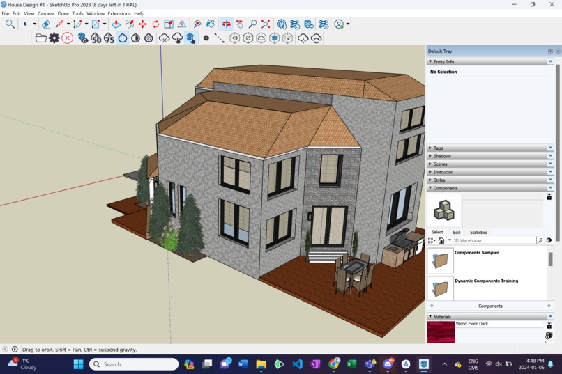 2 Garage Detached House (SketchUp) – screenshot 7