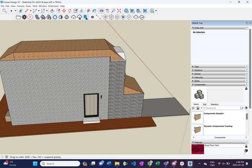 2 Garage Detached House (SketchUp) – screenshot 8