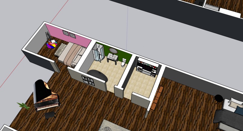 2 Floor House Interior Design & Furnished (Made in SketchUp) – screenshot 5