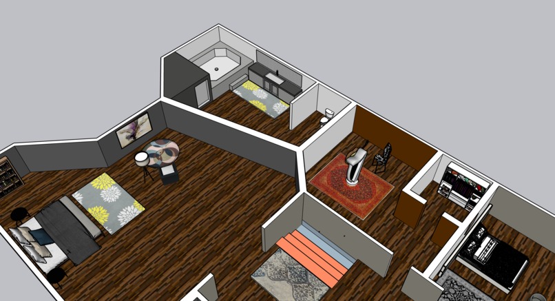 2 Floor House Interior Design & Furnished (Made in SketchUp) – screenshot 6