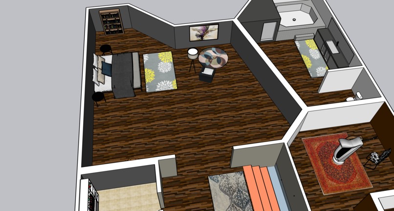 2 Floor House Interior Design & Furnished (Made in SketchUp) – screenshot 7