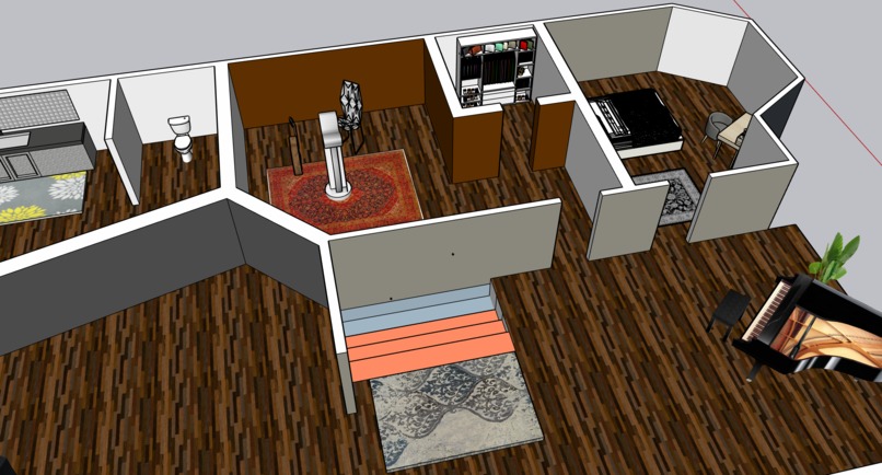 2 Floor House Interior Design & Furnished (Made in SketchUp) – screenshot 13