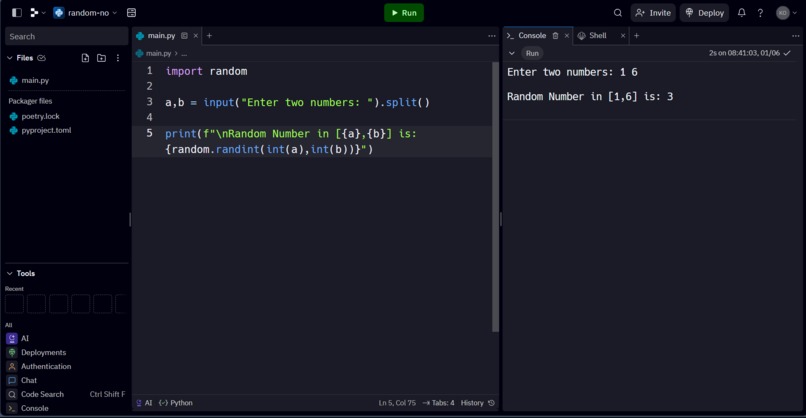 Random Number generator – screenshot 1