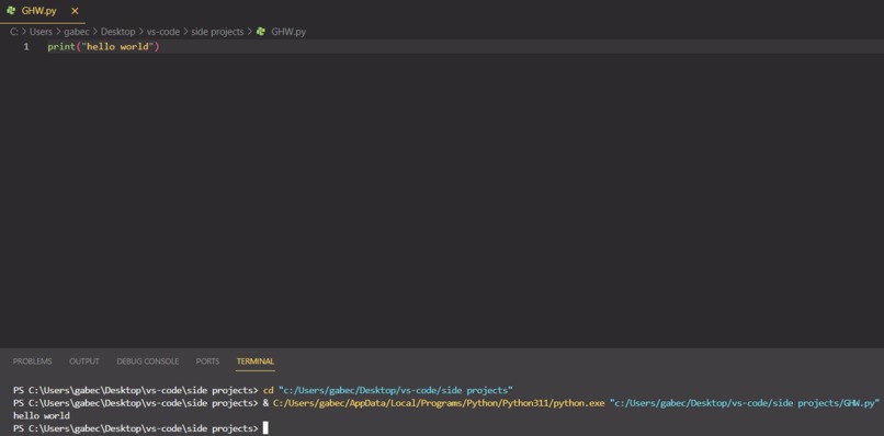 Hello World.py – screenshot 1