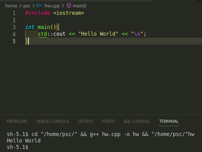 Hello World – screenshot 1