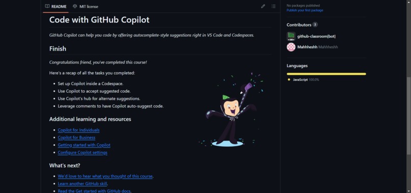 GitHub Copilot Primer  – screenshot 1