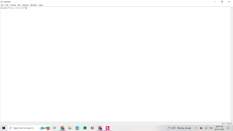 Hello World – screenshot 1