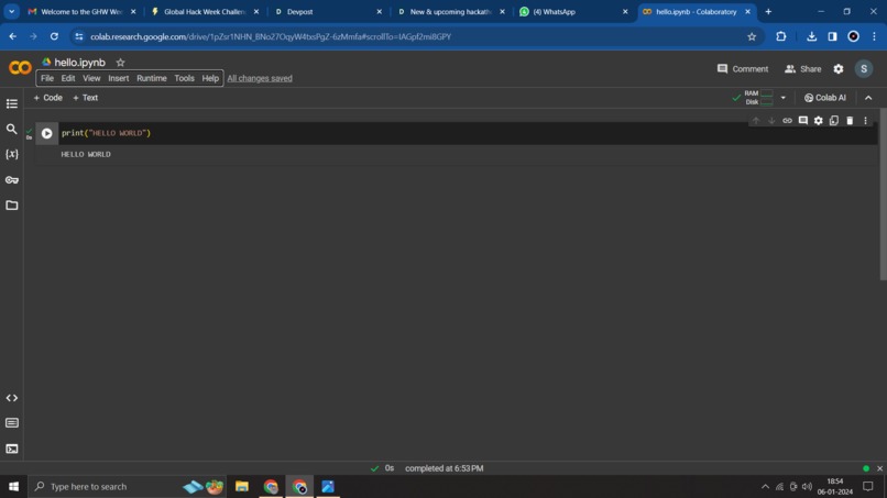 Hello world – screenshot 1