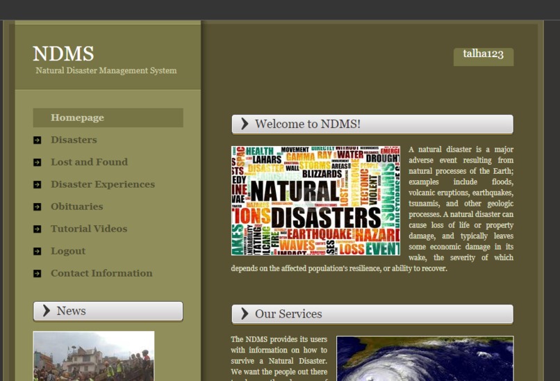 Natural Desaster Management System – screenshot 1