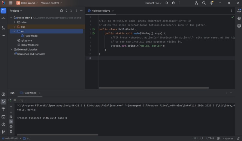 Hello World – screenshot 1