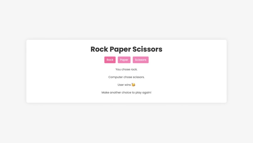 Build a Rock, Paper, Scissors Game – screenshot 2