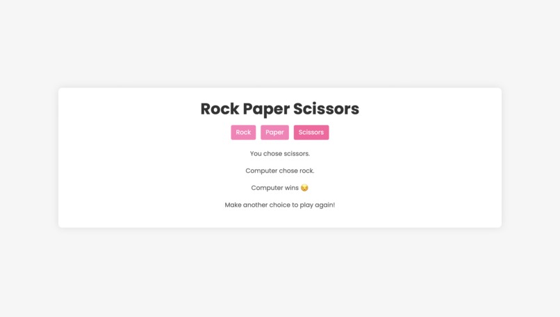 Build a Rock, Paper, Scissors Game – screenshot 3