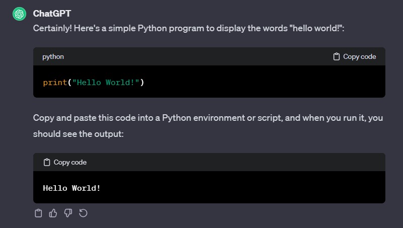 Hello World x ChatGPT – screenshot 1