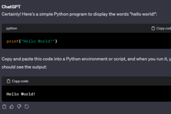 Hello World x ChatGPT