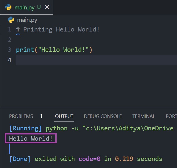 Hello World – screenshot 1