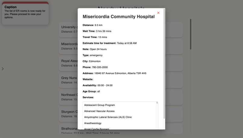 FindER: Emergency Room Locator – screenshot 6