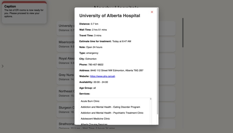 FindER: Emergency Room Locator – screenshot 5