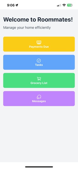 Roommate App – screenshot 1