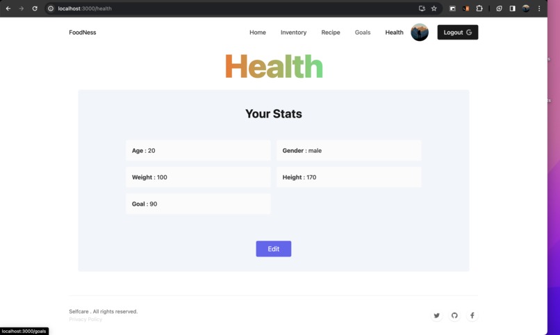 foodness – screenshot 2