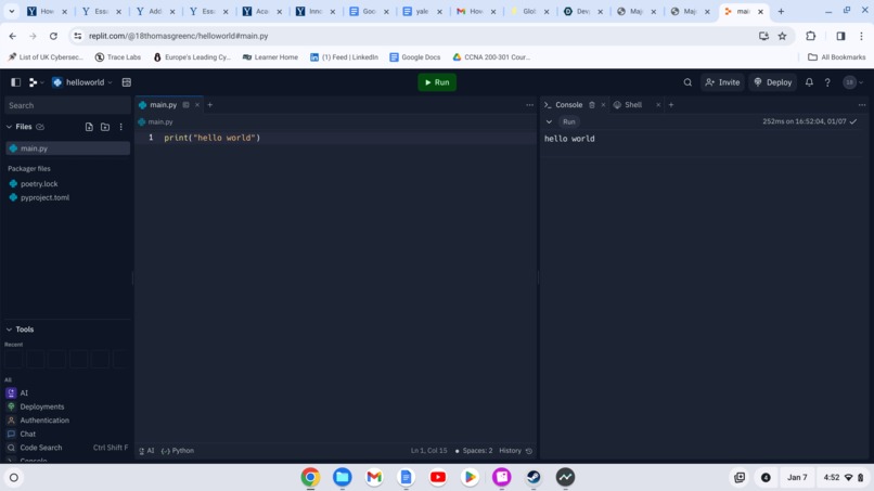 Hello World – screenshot 1