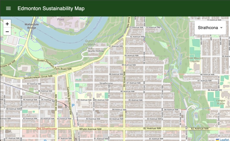 Edmonton Sustainability Map – screenshot 2