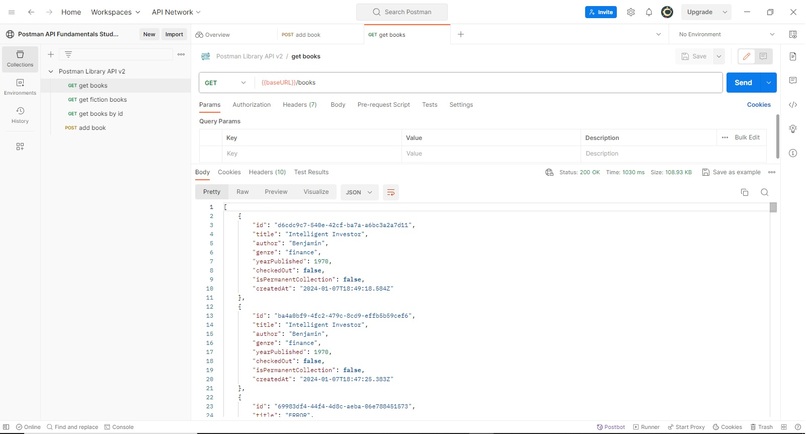 Tried Postman API – screenshot 1