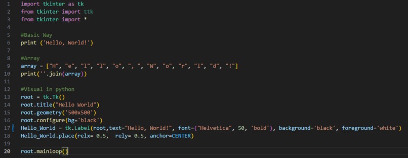 Hello World – screenshot 1