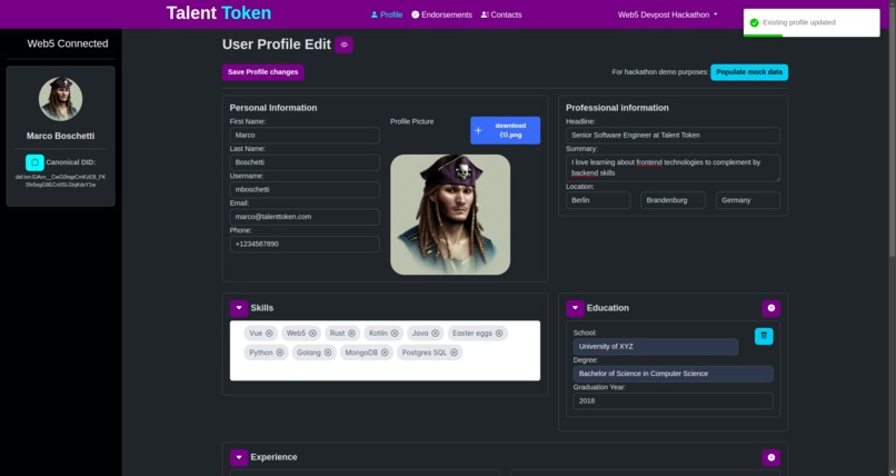 Talent Token – screenshot 1