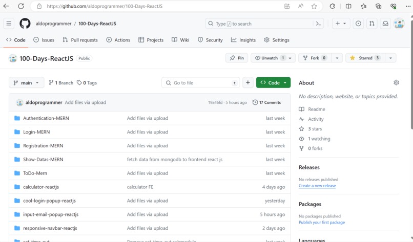 100-Days-ReactJS – screenshot 1