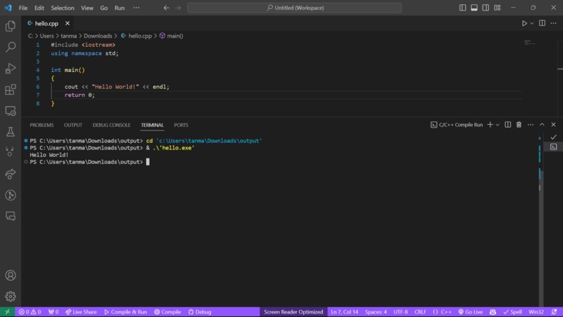 Hello, World! – screenshot 1