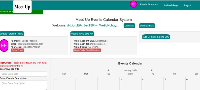 Meet Up -- Web5 Events Calendar – screenshot 1
