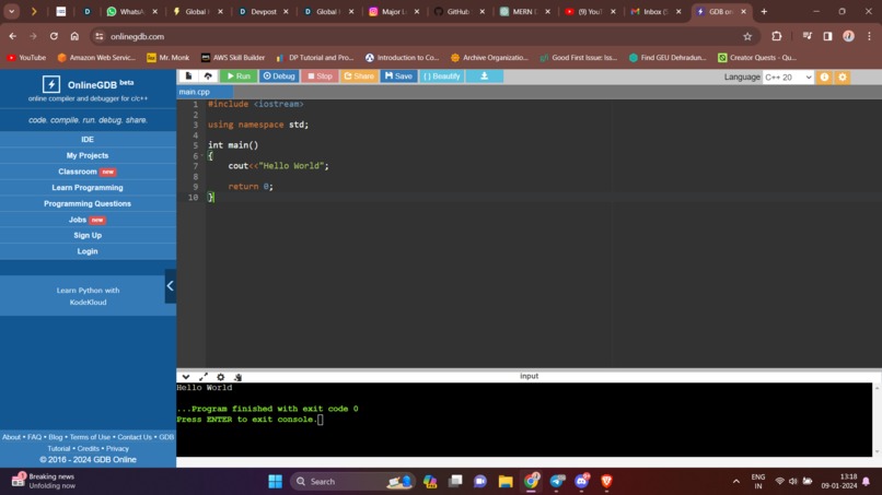 Hello World – screenshot 1