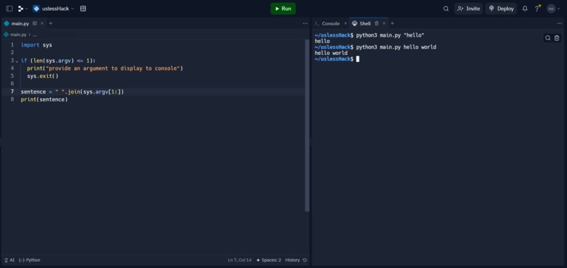 UseLessHack – screenshot 1