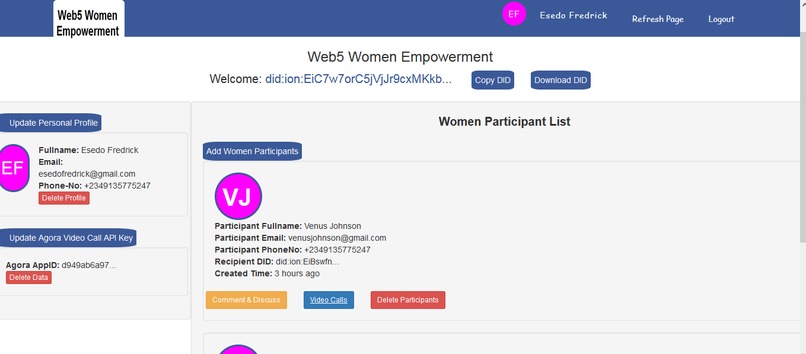 Web5 Women Empowerment – screenshot 1