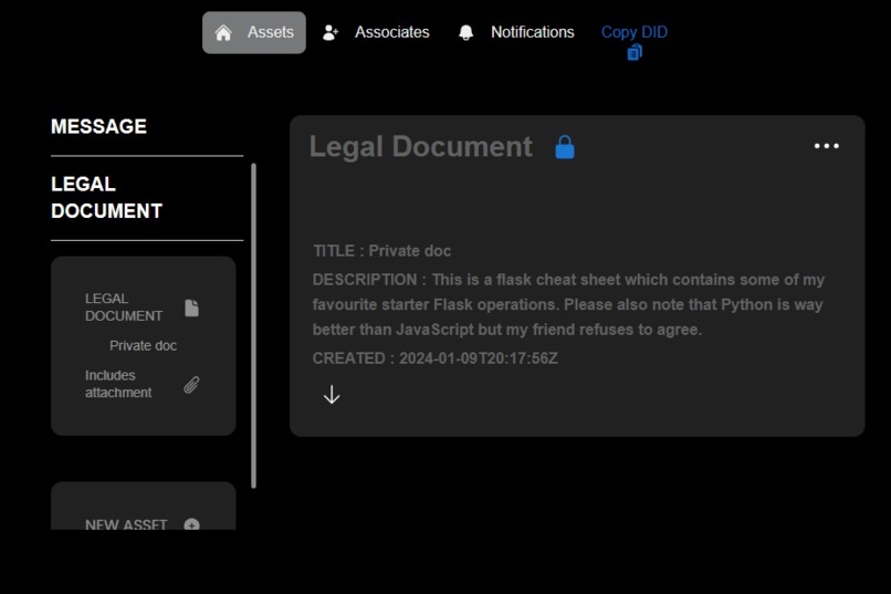 Digital Legacy Vault – screenshot 1
