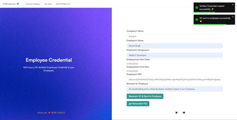 W5Employee – screenshot 2