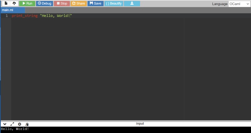 Hello World – screenshot 1